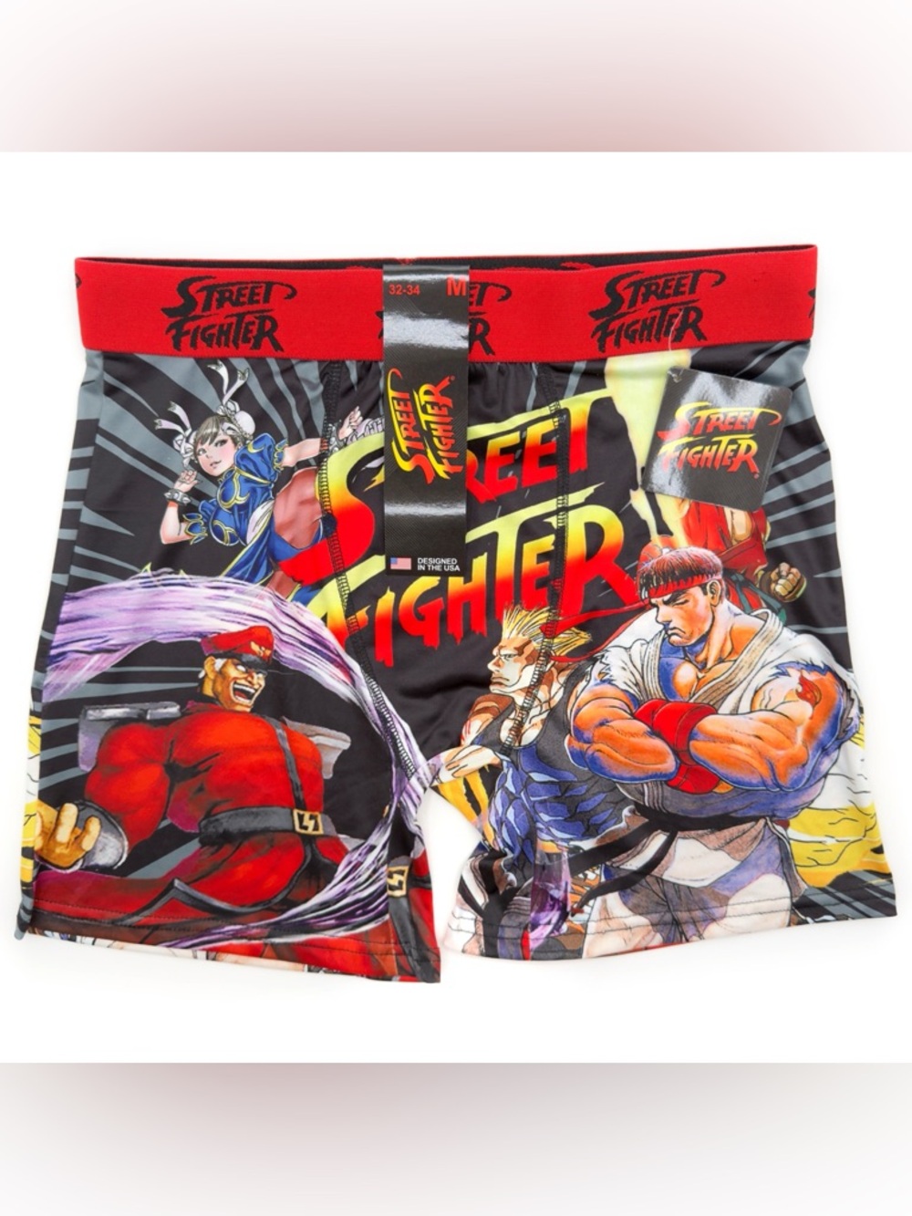 New Street Fighter Video Game Boxer Briefs Mens Size Medium Underwear Retro Gift